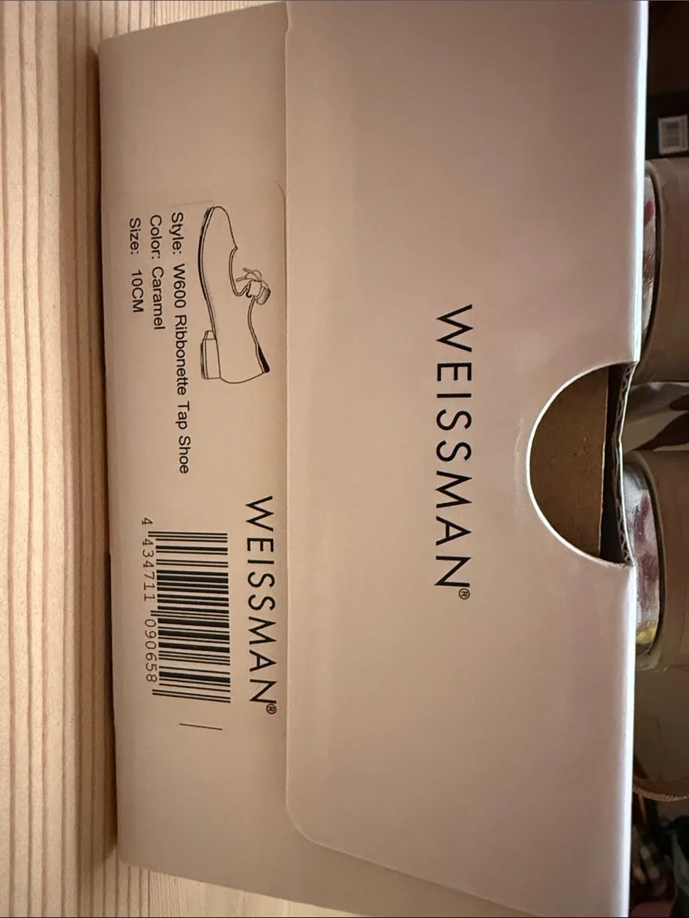 Weissman Tan Patent Mary Jane Shoes with Grosgrain Bow